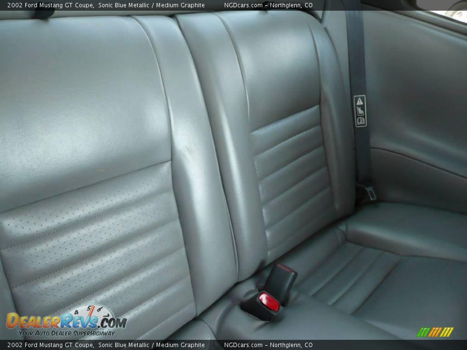 2002 Ford Mustang GT Coupe Sonic Blue Metallic / Medium Graphite Photo #9