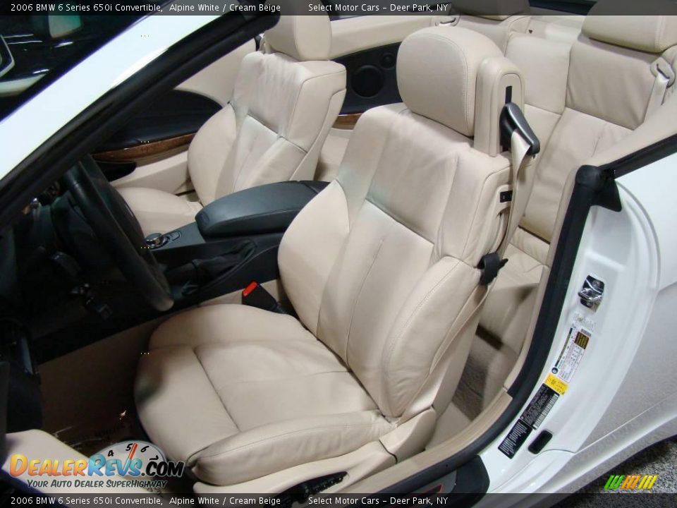 2006 BMW 6 Series 650i Convertible Alpine White / Cream Beige Photo #7