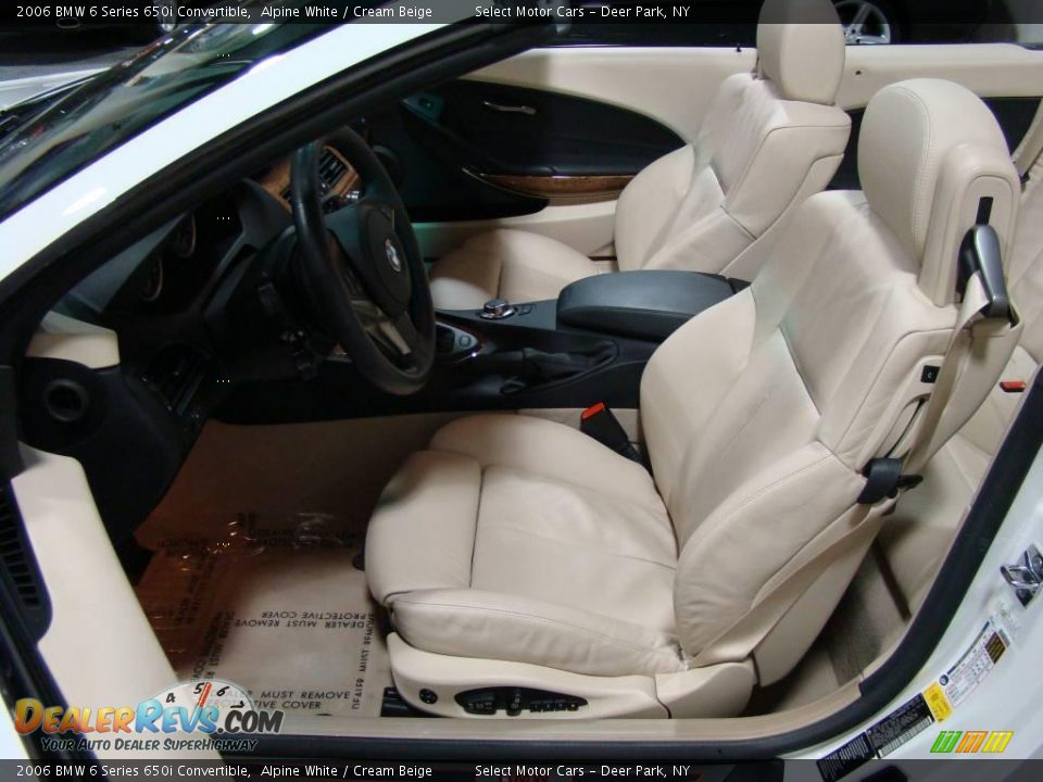 2006 BMW 6 Series 650i Convertible Alpine White / Cream Beige Photo #8
