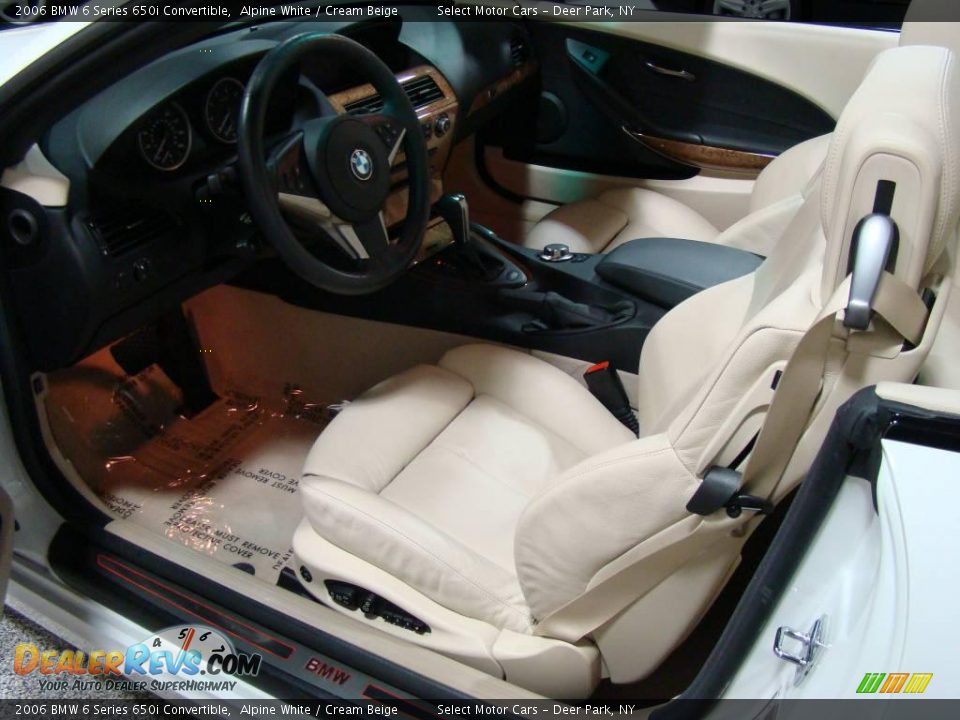 2006 BMW 6 Series 650i Convertible Alpine White / Cream Beige Photo #9