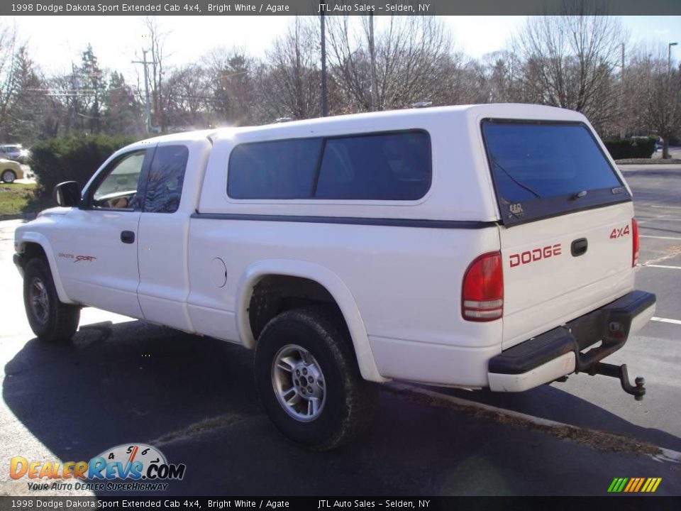 1998 Dodge Dakota Sport Extended Cab 4x4 Bright White / Agate Photo #4