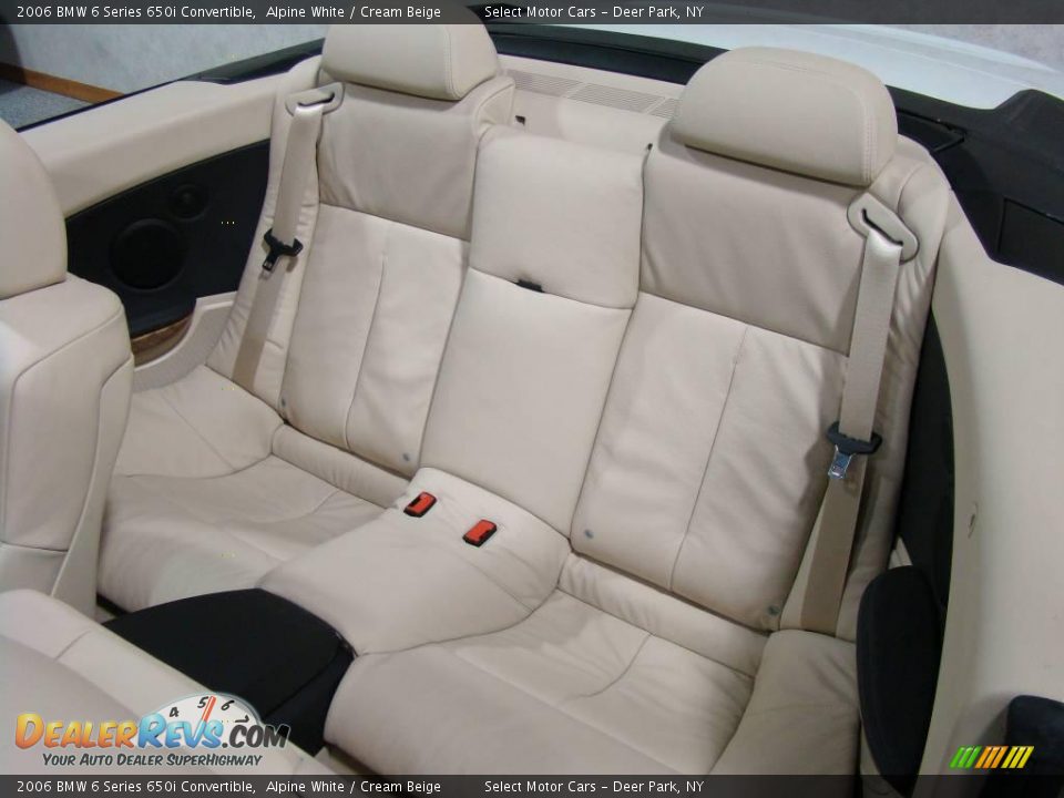 2006 BMW 6 Series 650i Convertible Alpine White / Cream Beige Photo #13