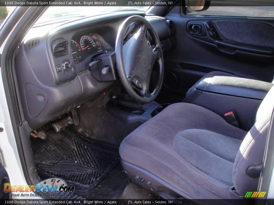 1998 Dodge Dakota Sport Extended Cab 4x4 Bright White / Agate Photo #12