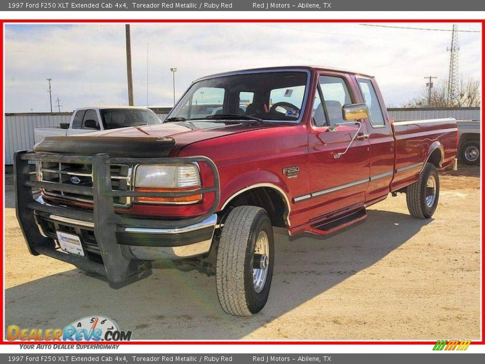 1997 Ford F250 XLT Extended Cab 4x4 Toreador Red Metallic / Ruby Red Photo #1