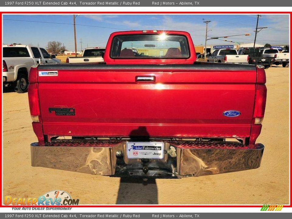 1997 Ford F250 XLT Extended Cab 4x4 Toreador Red Metallic / Ruby Red Photo #4