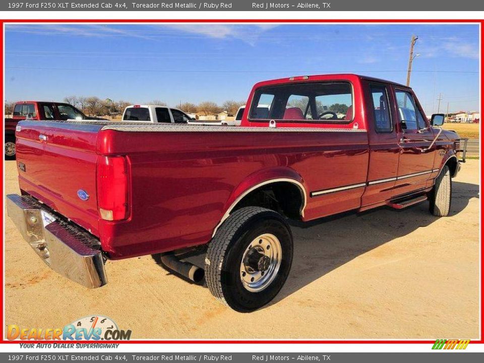 1997 Ford F250 XLT Extended Cab 4x4 Toreador Red Metallic / Ruby Red Photo #6