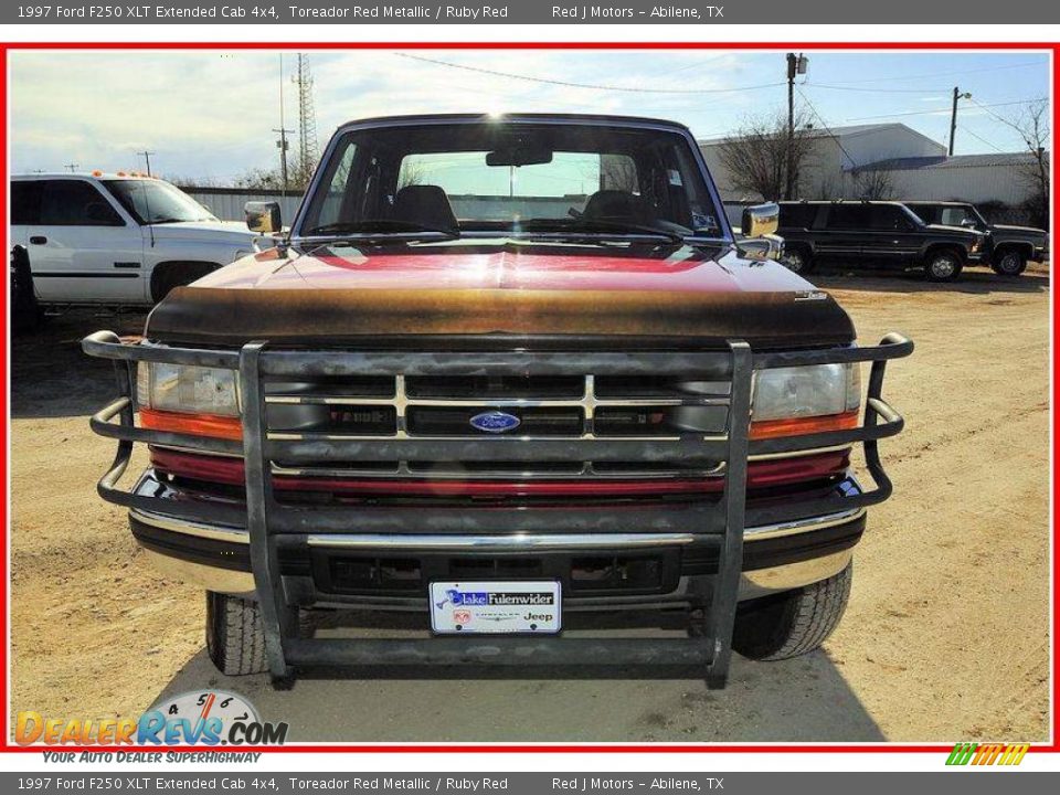 1997 Ford F250 XLT Extended Cab 4x4 Toreador Red Metallic / Ruby Red Photo #9