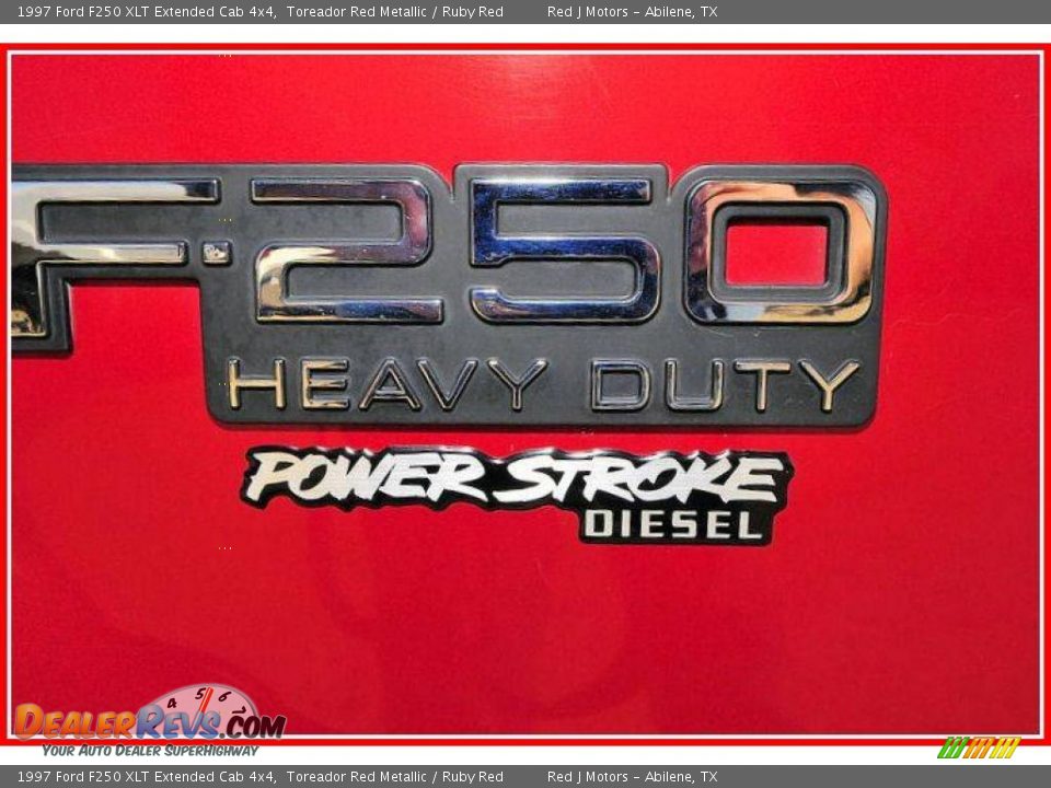 1997 Ford F250 XLT Extended Cab 4x4 Toreador Red Metallic / Ruby Red Photo #11