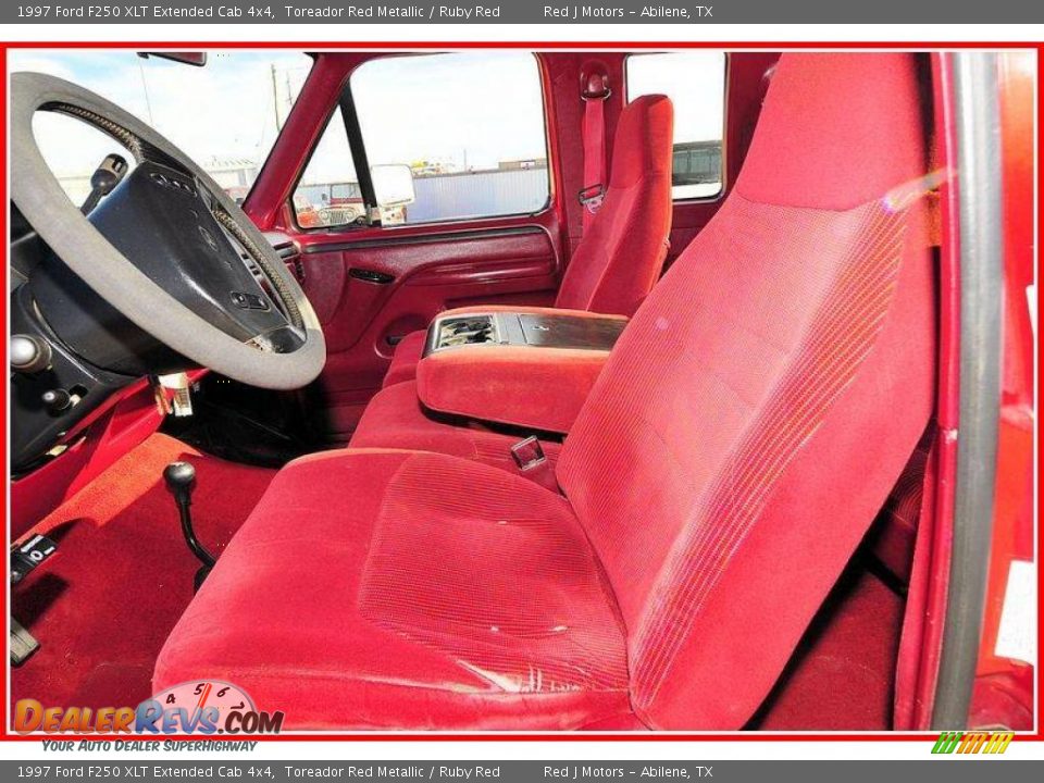 1997 Ford F250 XLT Extended Cab 4x4 Toreador Red Metallic / Ruby Red Photo #12