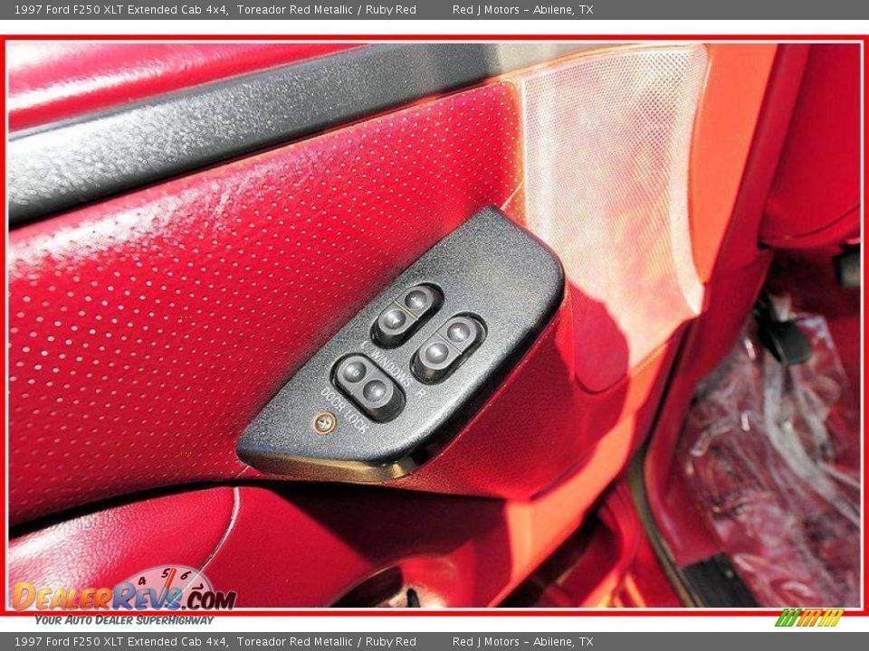 1997 Ford F250 XLT Extended Cab 4x4 Toreador Red Metallic / Ruby Red Photo #14