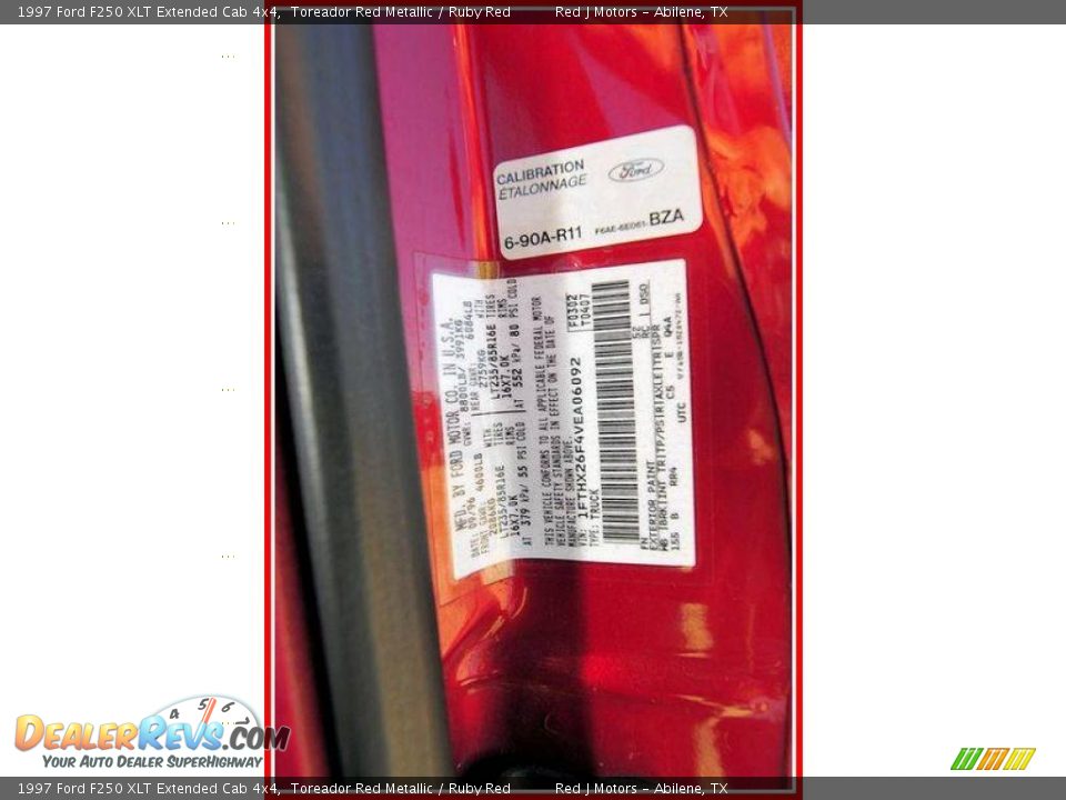 1997 Ford F250 XLT Extended Cab 4x4 Toreador Red Metallic / Ruby Red Photo #15
