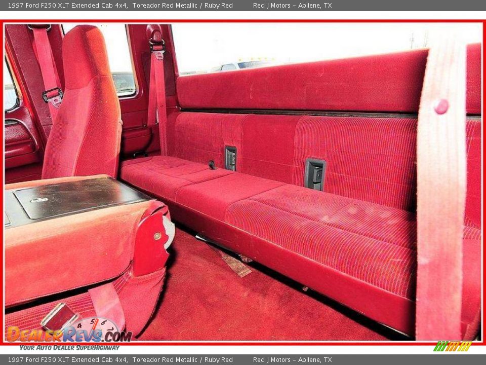 1997 Ford F250 XLT Extended Cab 4x4 Toreador Red Metallic / Ruby Red Photo #16