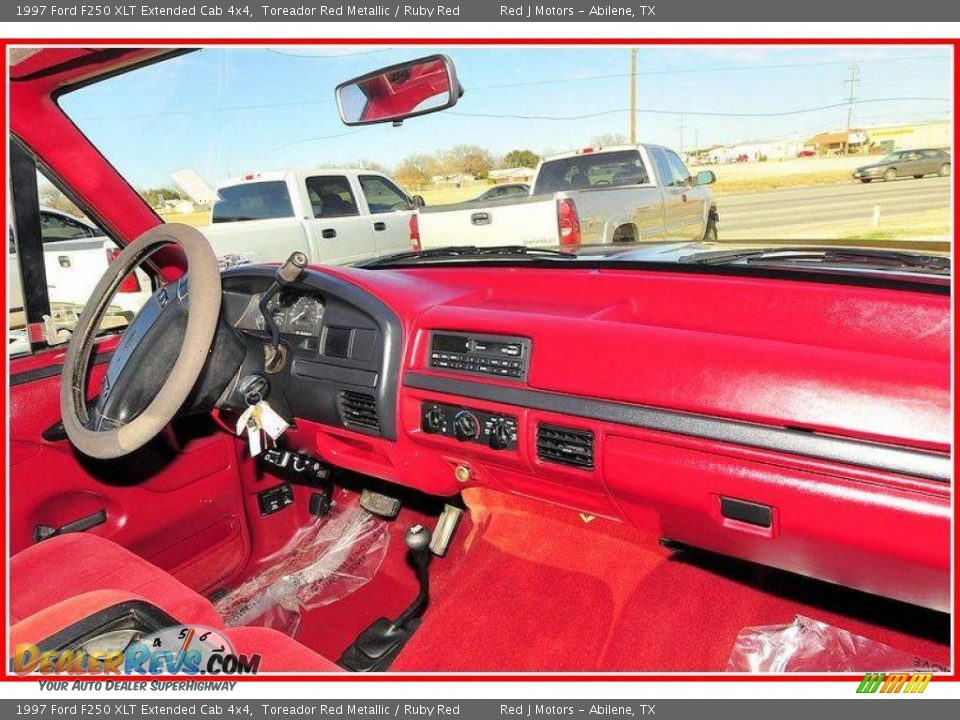 1997 Ford F250 XLT Extended Cab 4x4 Toreador Red Metallic / Ruby Red Photo #19