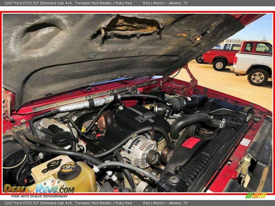 1997 Ford F250 XLT Extended Cab 4x4 Toreador Red Metallic / Ruby Red Photo #20