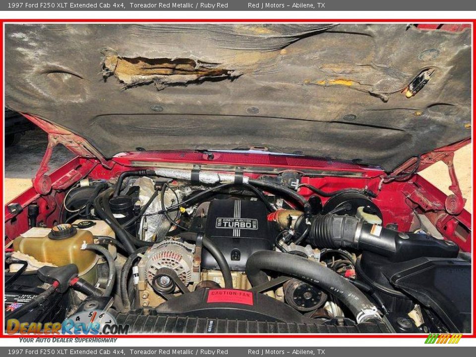 1997 Ford F250 XLT Extended Cab 4x4 Toreador Red Metallic / Ruby Red Photo #21