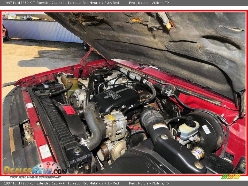 1997 Ford F250 XLT Extended Cab 4x4 Toreador Red Metallic / Ruby Red Photo #22