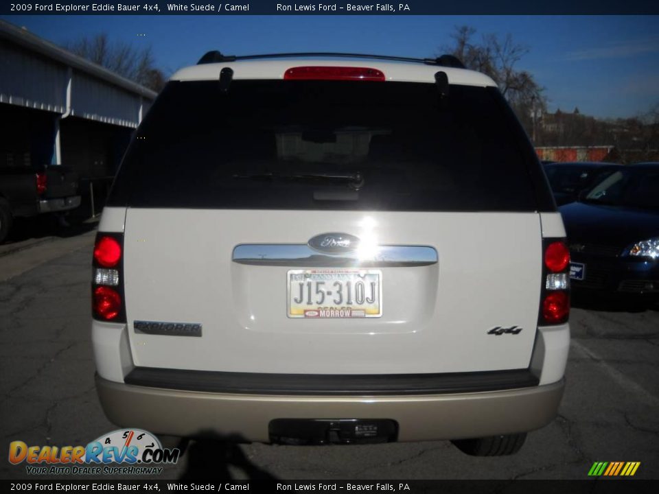 2009 Ford Explorer Eddie Bauer 4x4 White Suede / Camel Photo #3