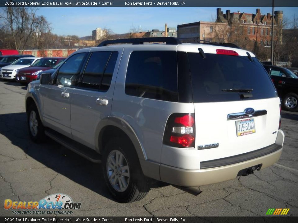 2009 Ford Explorer Eddie Bauer 4x4 White Suede / Camel Photo #4