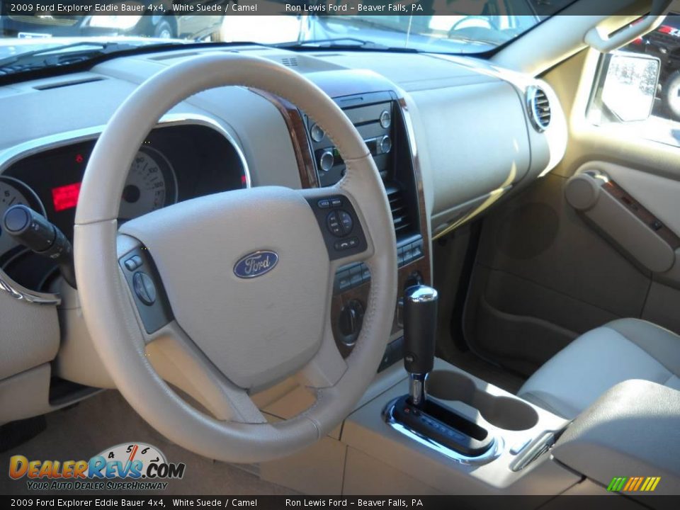 2009 Ford Explorer Eddie Bauer 4x4 White Suede / Camel Photo #7