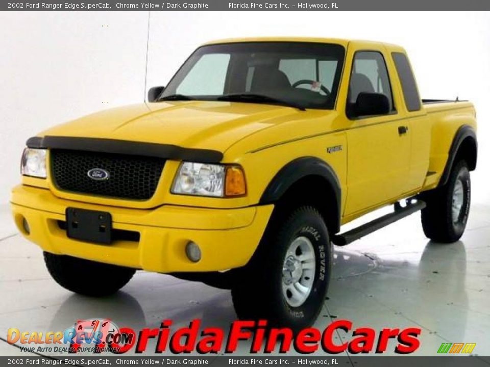 2002 Ford Ranger Edge SuperCab Chrome Yellow / Dark Graphite Photo #1