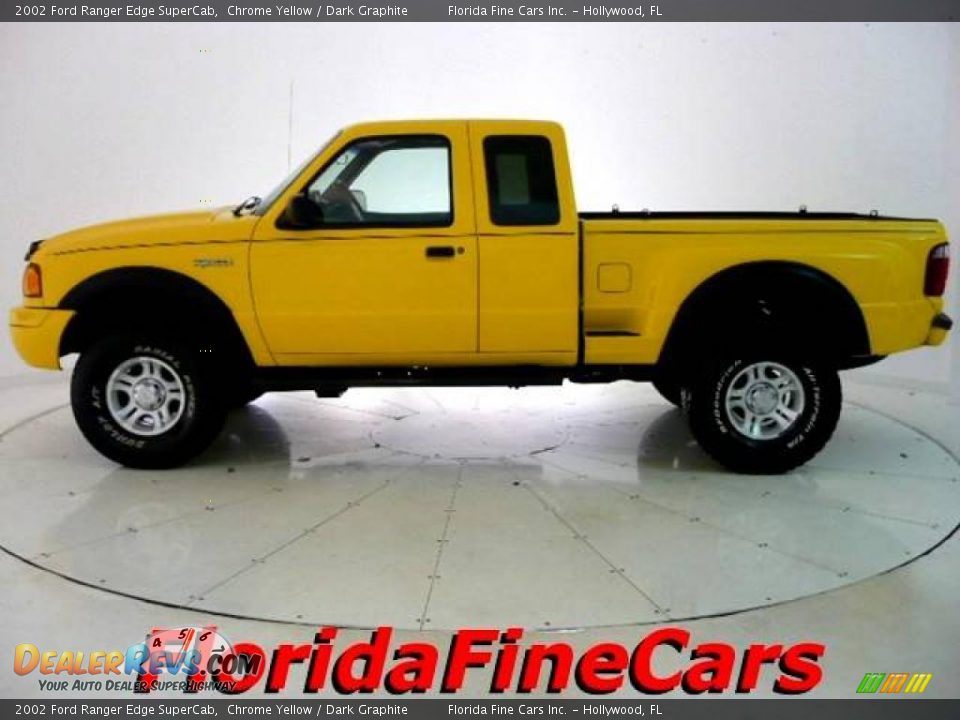 2002 Ford Ranger Edge SuperCab Chrome Yellow / Dark Graphite Photo #3