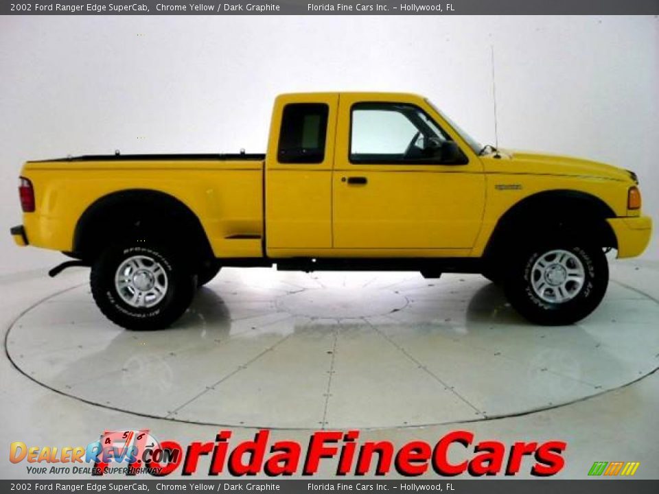 2002 Ford Ranger Edge SuperCab Chrome Yellow / Dark Graphite Photo #4