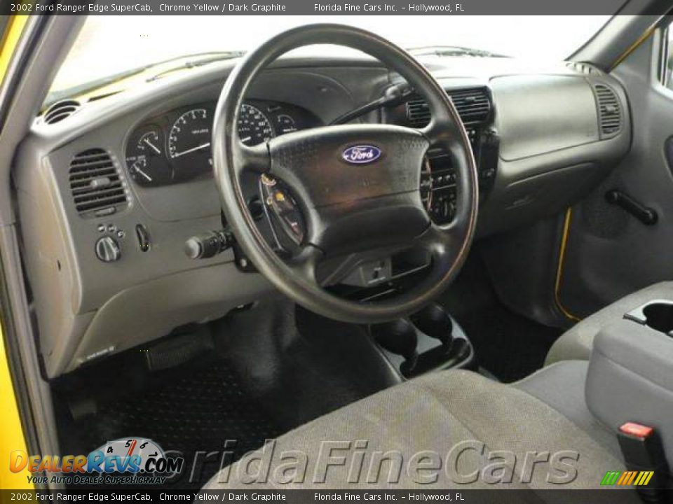 2002 Ford Ranger Edge SuperCab Chrome Yellow / Dark Graphite Photo #10