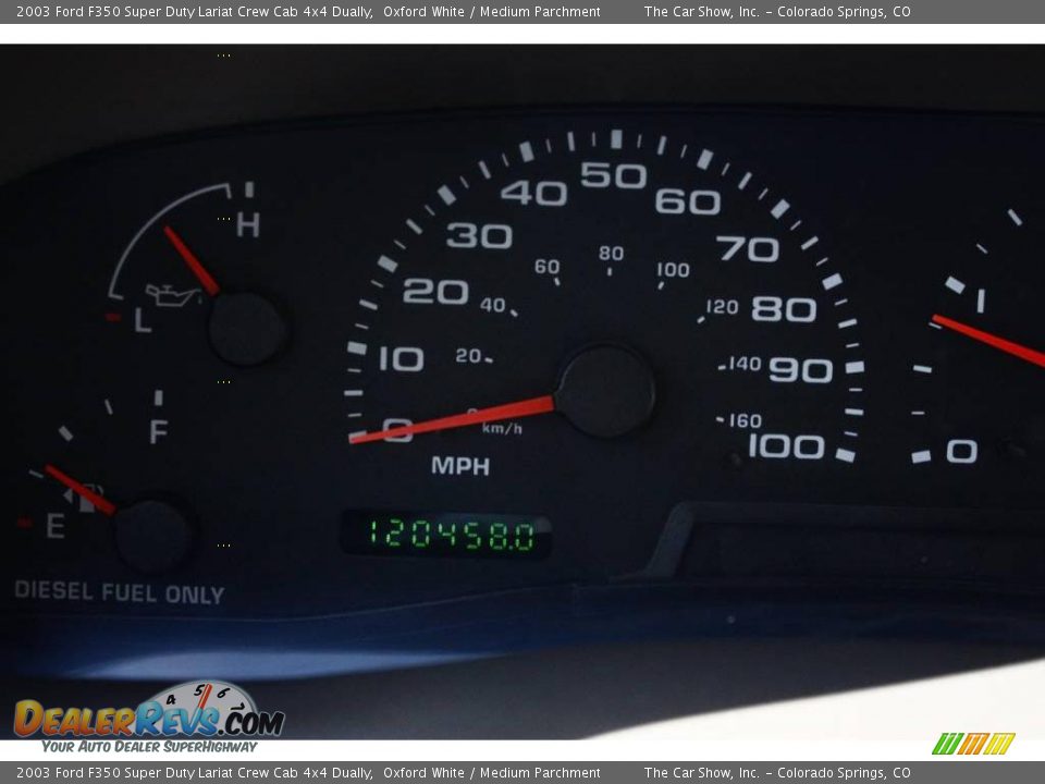 2003 Ford F350 Super Duty Lariat Crew Cab 4x4 Dually Oxford White / Medium Parchment Photo #8