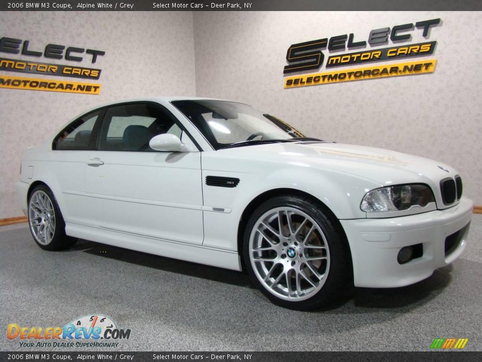 2006 BMW M3 Coupe Alpine White / Grey Photo #3