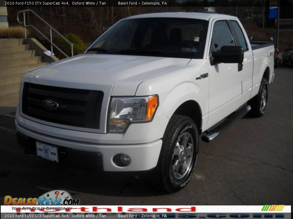 2010 Ford F150 STX SuperCab 4x4 Oxford White / Tan Photo #2