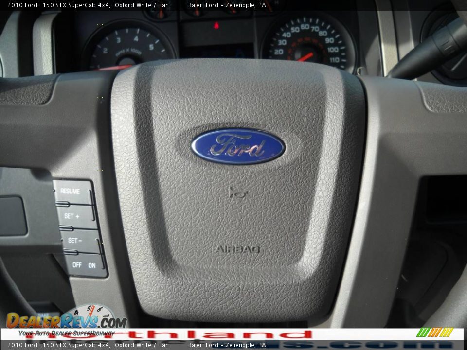 2010 Ford F150 STX SuperCab 4x4 Oxford White / Tan Photo #19