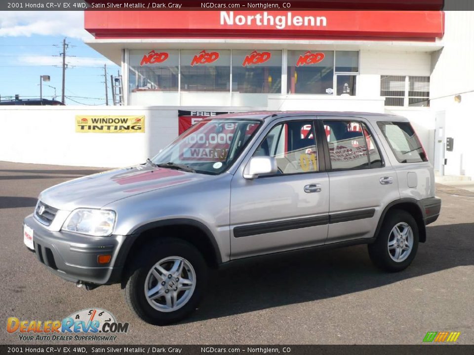 2001 Honda CR-V EX 4WD Satin Silver Metallic / Dark Gray Photo #1