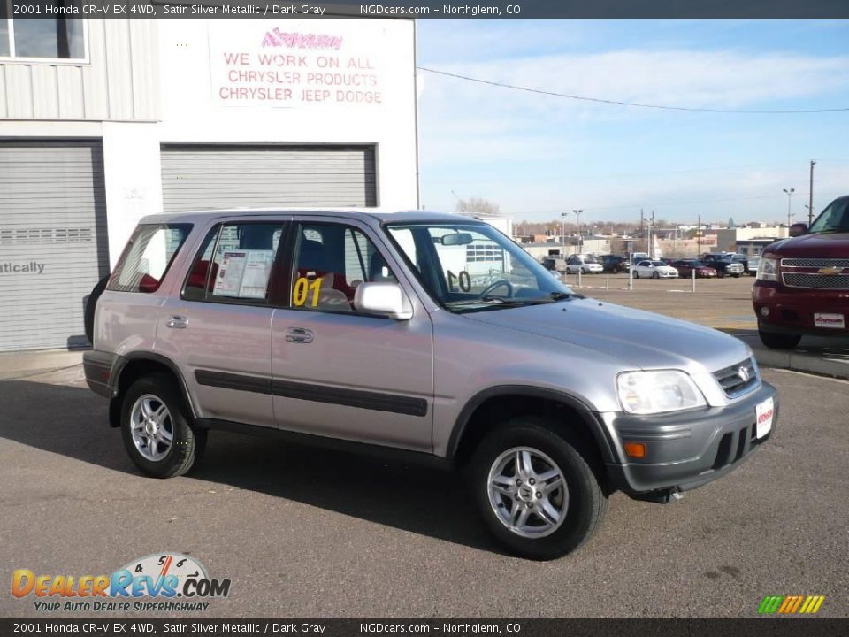 2001 Honda CR-V EX 4WD Satin Silver Metallic / Dark Gray Photo #3