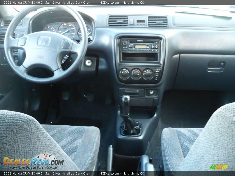 2001 Honda CR-V EX 4WD Satin Silver Metallic / Dark Gray Photo #10