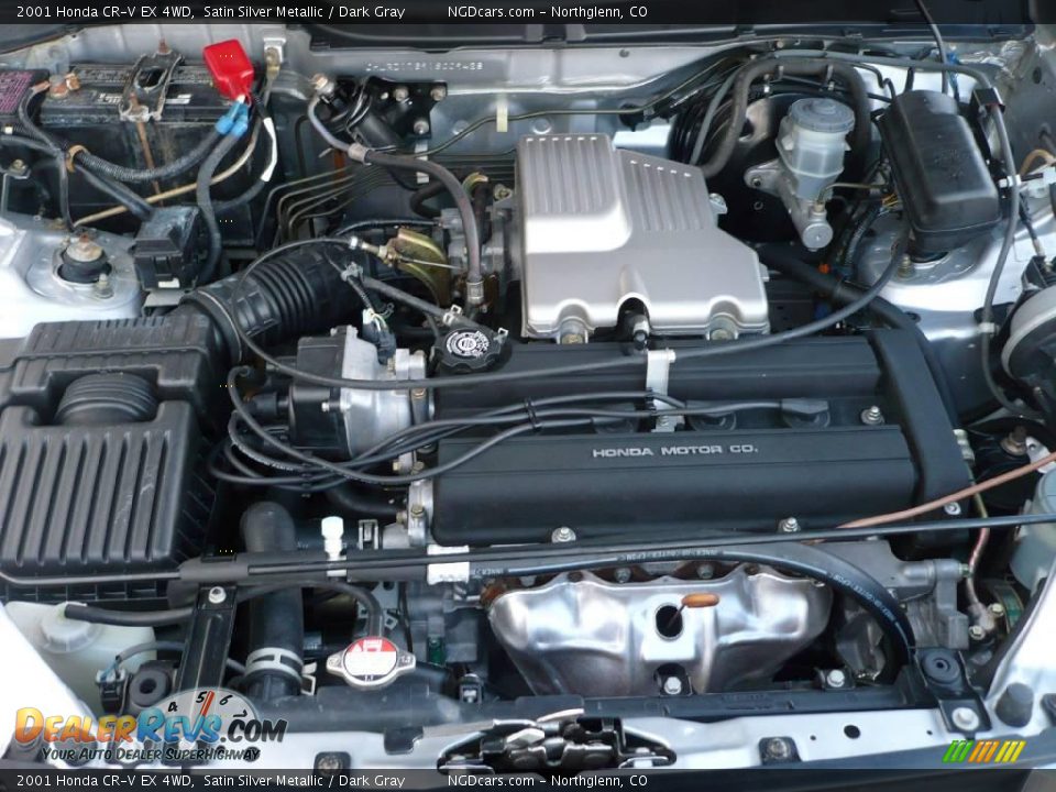 2001 Honda CR-V EX 4WD Satin Silver Metallic / Dark Gray Photo #11