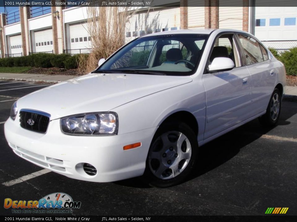 2001 Hyundai Elantra GLS Noble White / Gray Photo #1
