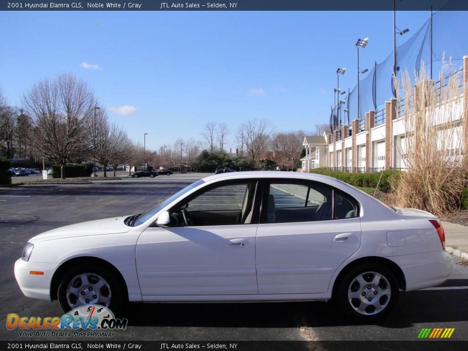 2001 Hyundai Elantra GLS Noble White / Gray Photo #3