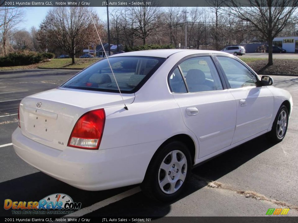 2001 Hyundai Elantra GLS Noble White / Gray Photo #6