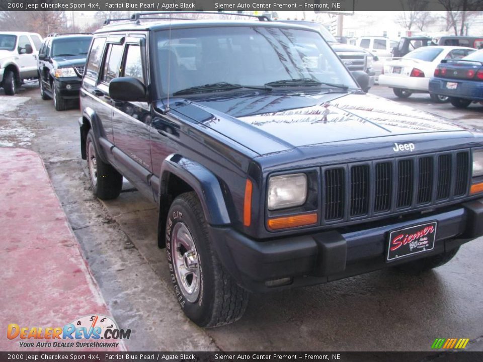 2000 Jeep Cherokee Sport 4x4 Patriot Blue Pearl / Agate Black Photo #6