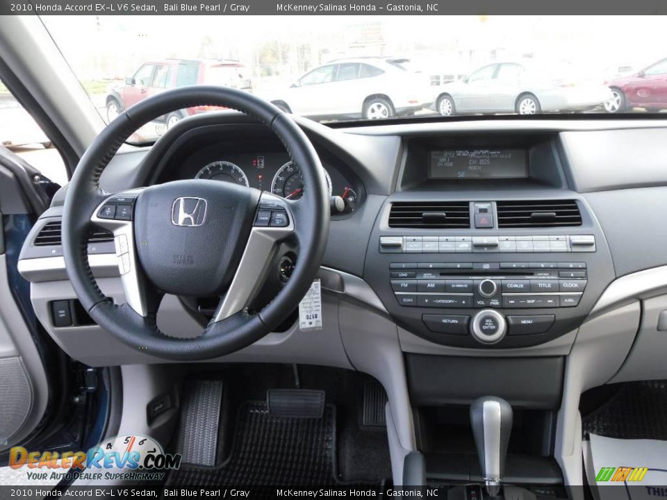 2010 Honda Accord EX-L V6 Sedan Bali Blue Pearl / Gray Photo #22