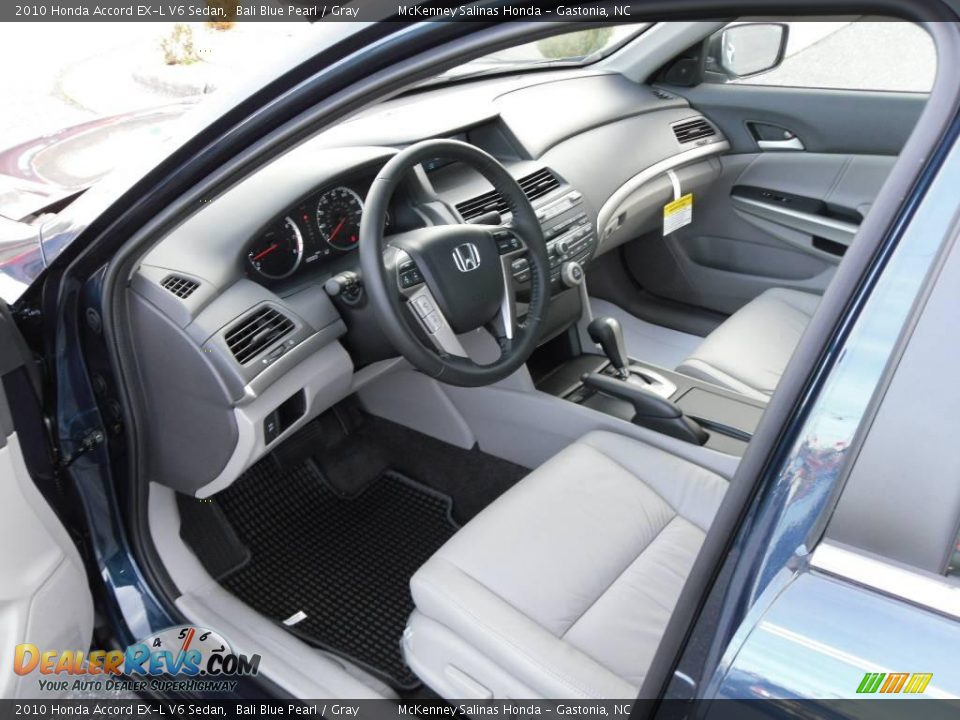 2010 Honda Accord EX-L V6 Sedan Bali Blue Pearl / Gray Photo #30