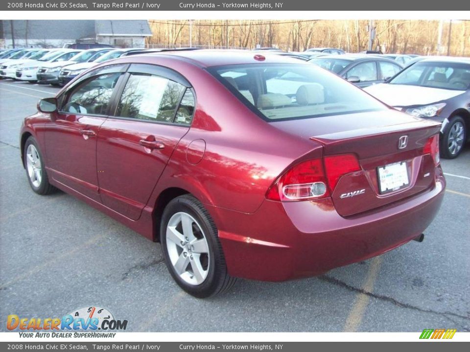 2008 Honda Civic EX Sedan Tango Red Pearl / Ivory Photo #2