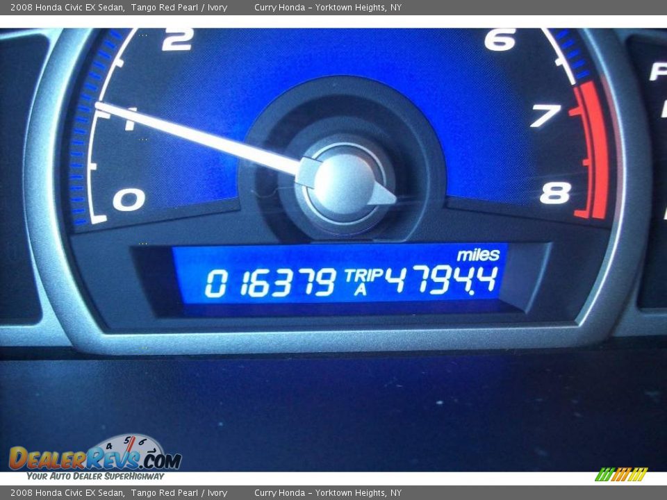 2008 Honda Civic EX Sedan Tango Red Pearl / Ivory Photo #4