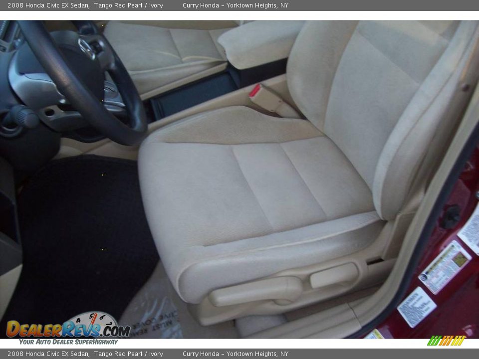 2008 Honda Civic EX Sedan Tango Red Pearl / Ivory Photo #6