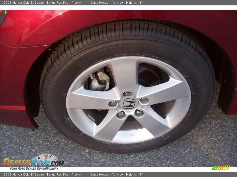 2008 Honda Civic EX Sedan Tango Red Pearl / Ivory Photo #9