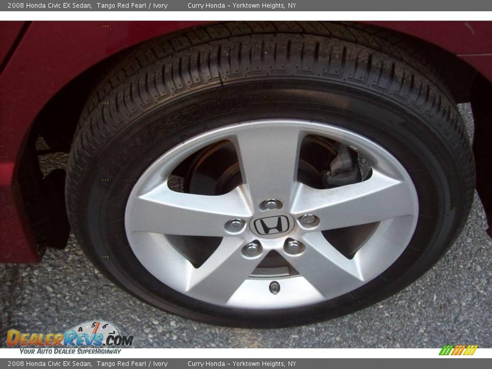 2008 Honda Civic EX Sedan Tango Red Pearl / Ivory Photo #10
