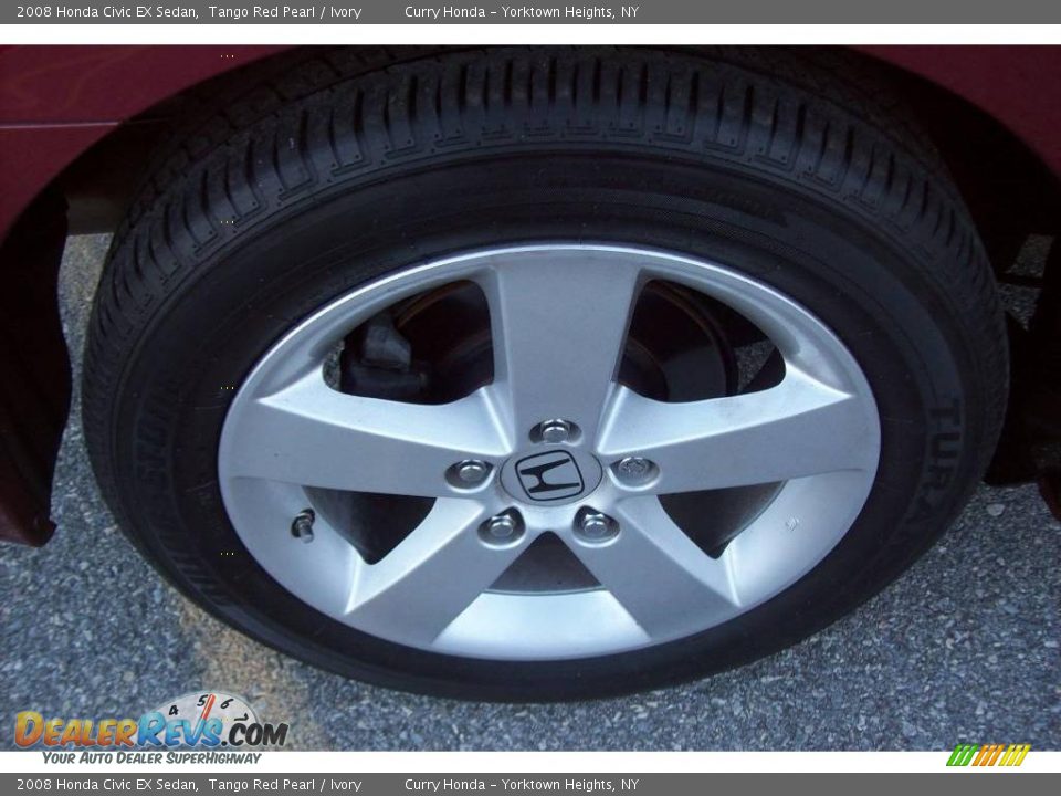 2008 Honda Civic EX Sedan Tango Red Pearl / Ivory Photo #11