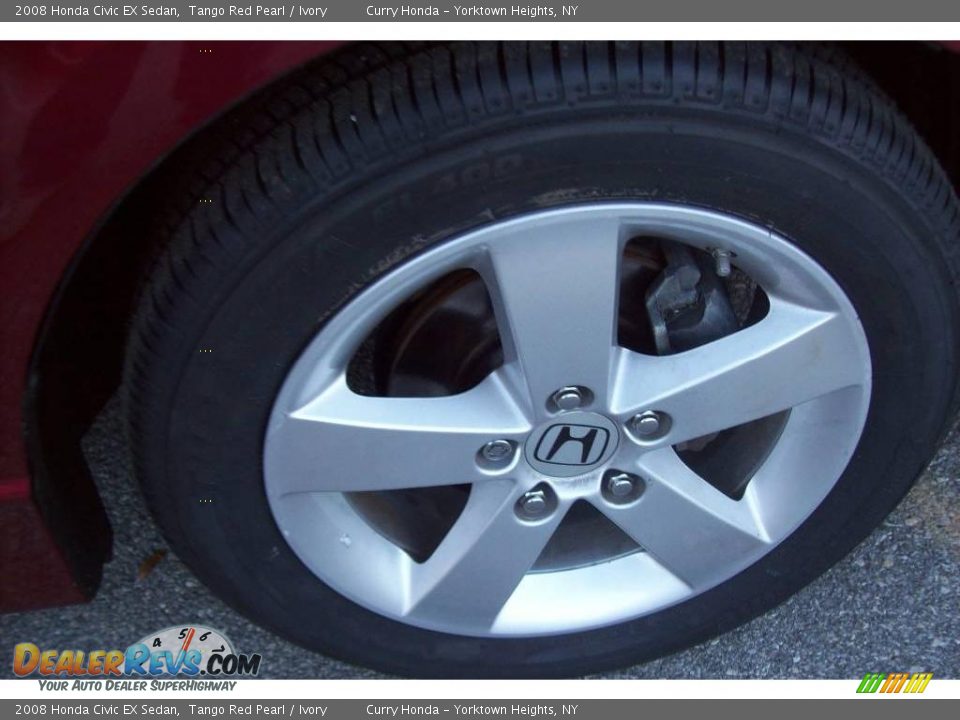 2008 Honda Civic EX Sedan Tango Red Pearl / Ivory Photo #12