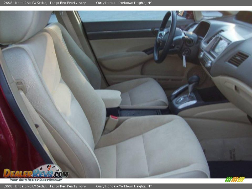 2008 Honda Civic EX Sedan Tango Red Pearl / Ivory Photo #15