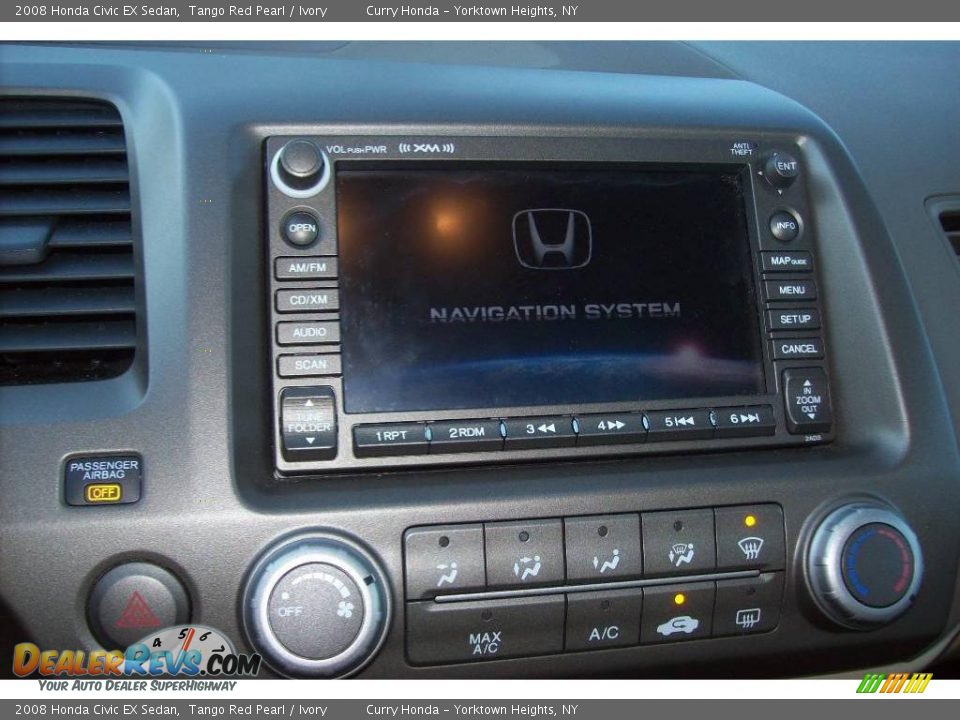 2008 Honda Civic EX Sedan Tango Red Pearl / Ivory Photo #16